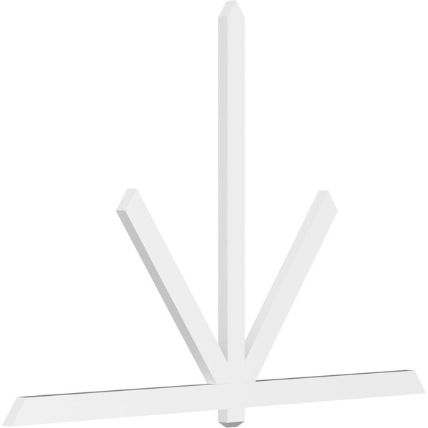 Ekena Millwork Kennewick Architectural Grade PVC Gable Bracket, 96"W x 64"H x 2"D x 4"F, 16/12 Pitch GBP096X64X0204KEN00 - main